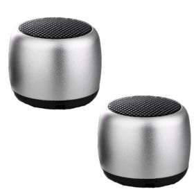 Little Wonder Solo Stereo Multi Connect Bluetooth Speaker 2/Pak (Color: SILVER)